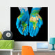 Map Painted Hands Showing