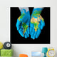 Map Painted Hands Showing