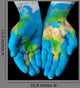 Map Painted Hands Showing