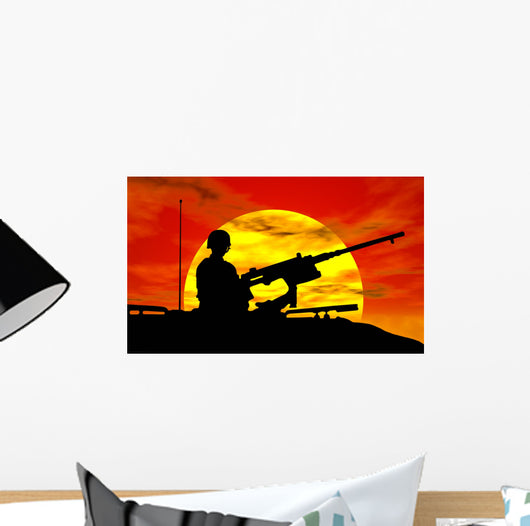 army gunner on tank Wall Mural