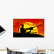 army gunner on tank Wall Mural