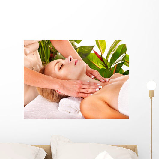 Woman Getting Facial Massage Wall Mural