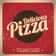 Retro Vintage Pizza Tin Wall Decal