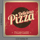 Retro Vintage Pizza Tin Wall Decal