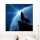 Wolf Silhouette Howling to