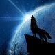 Wolf Silhouette Howling to