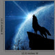 Wolf Silhouette Howling to