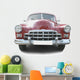 Red retro automobile Wall Decal