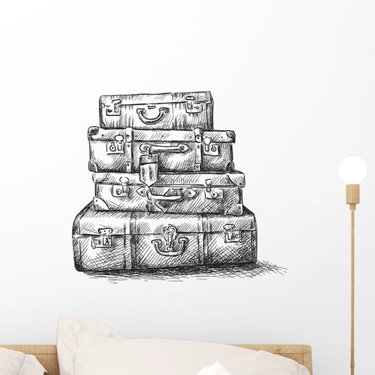 Sketch Drawing Luggage Bags