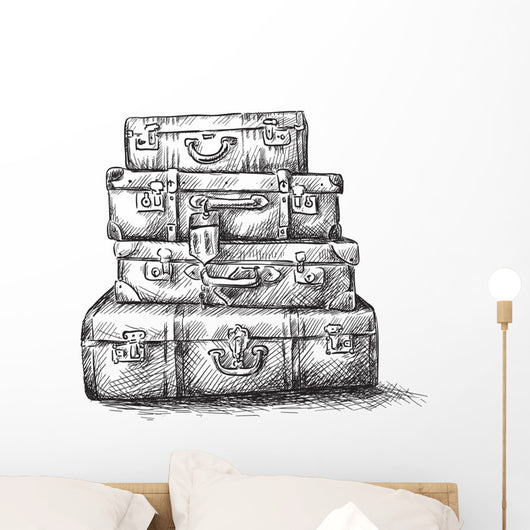 Sketch Drawing Luggage Bags