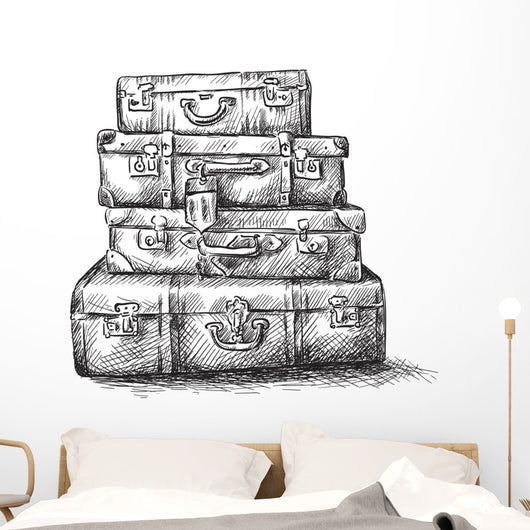 Sketch Drawing Luggage Bags