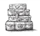 Sketch Drawing Luggage Bags