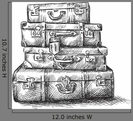 Sketch Drawing Luggage Bags
