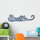 sleeping tabby cat cartoon Wall Decal