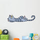 sleeping tabby cat cartoon Wall Decal