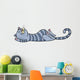 sleeping tabby cat cartoon Wall Decal