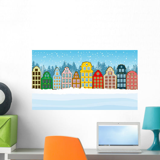 Multicolored Christmas City