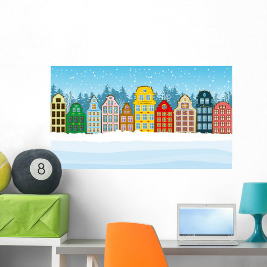 Multicolored Christmas City