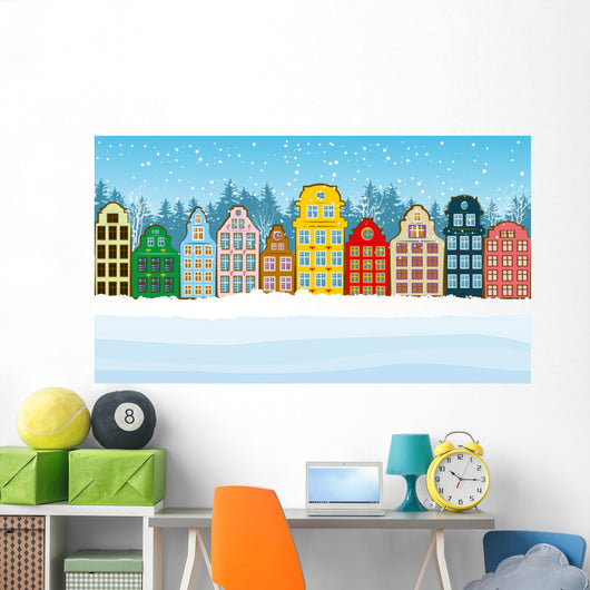 Multicolored Christmas City