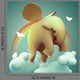 Elephant Fly Happy on Sky Wall Mural