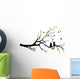 Cats in Love on Tree Branch Vector Wall Decal