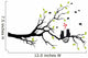 Cats in Love on Tree Branch Vector Wall Decal