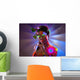Portrait Glowing Woman with Wall Mural
