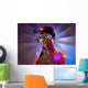 Portrait Glowing Woman with Wall Mural