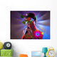Portrait Glowing Woman with Wall Mural