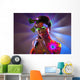 Portrait Glowing Woman with Wall Mural
