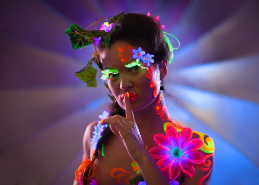 Portrait Glowing Woman with Wall Mural