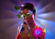 Portrait Glowing Woman with Wall Mural