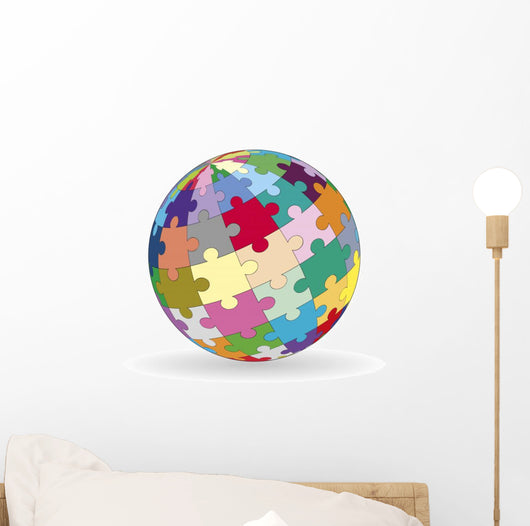 Spherical puzzle Wall Decal