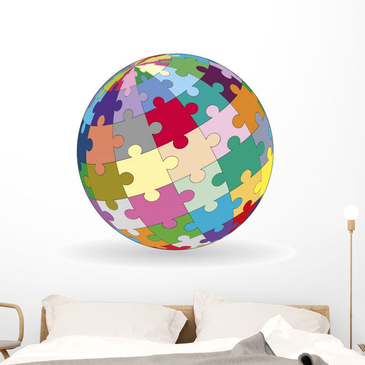 Spherical puzzle Wall Decal