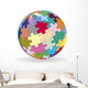 Spherical puzzle Wall Decal