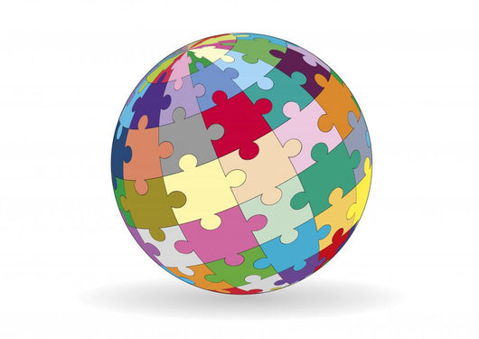Spherical puzzle Wall Decal
