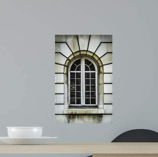 Aged Arch White Window