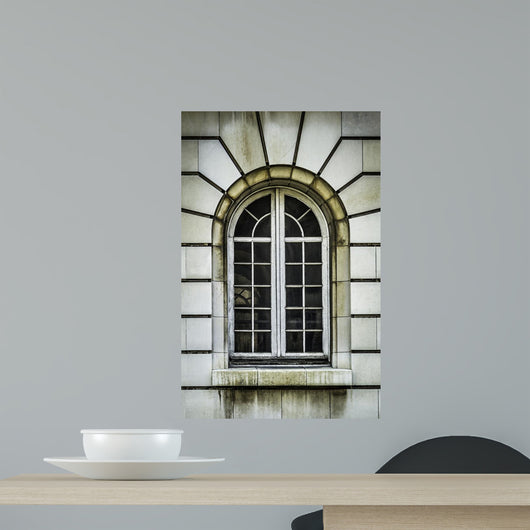 Aged Arch White Window