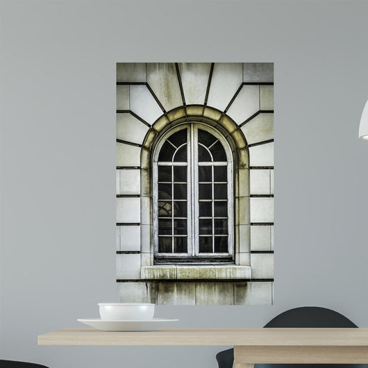Aged Arch White Window