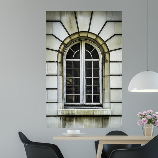 Aged Arch White Window