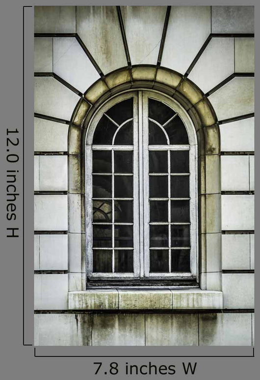 Aged Arch White Window