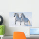 Two Galloping Snow-white Horses