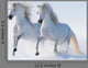 Two Galloping Snow-white Horses