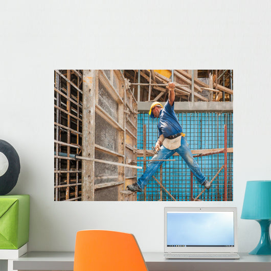 Construction Worker Balancing between