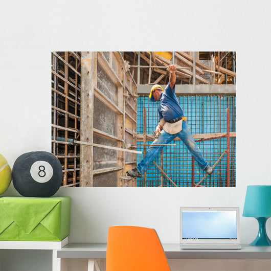 Construction Worker Balancing between