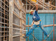 Construction Worker Balancing between