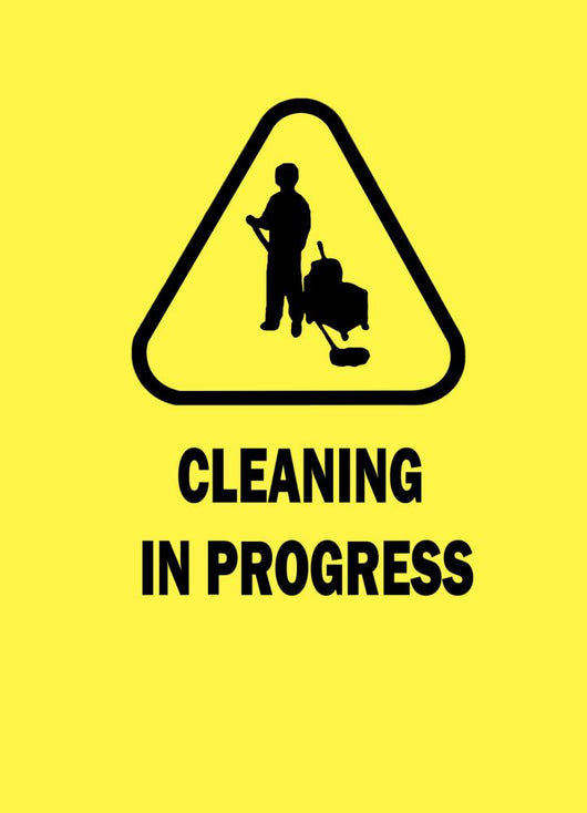 Cleaning in Progress Sign Wall Mural