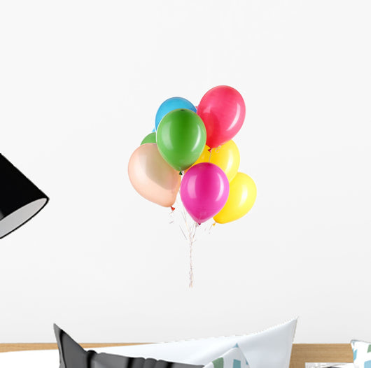 Colorful Balloons White Wall Decal