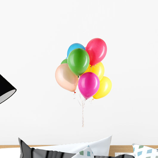 Colorful Balloons White Wall Decal