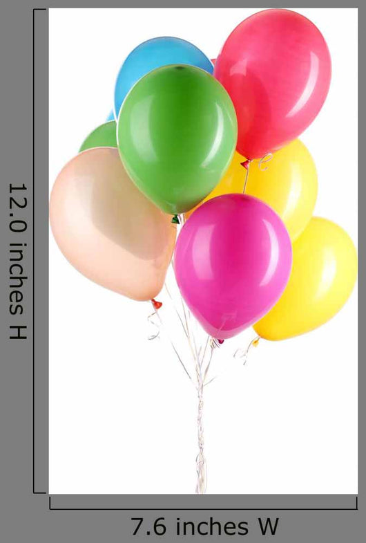 Colorful Balloons White Wall Decal